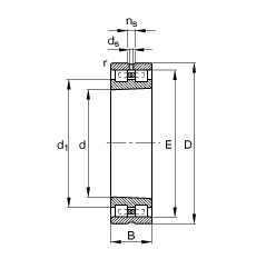 圓柱滾子軸承 NN3072-AS-K-M-SP, 根據(jù) DIN 5412-4 標(biāo)準(zhǔn)的主要尺寸, 非定位軸承, 雙列，帶錐孔，錐度 1:12 ，可分離, 帶保持架，減小的徑向內(nèi)部游隙，限制公差