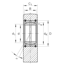 液壓桿端軸承 GF35-DO, 根據(jù) DIN ISO 12 240-4 標(biāo)準(zhǔn)，帶焊接面，需維護(hù)