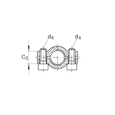液壓桿端軸承 GIHNRK40-LO, 根據(jù) DIN ISO 12 240-4 標(biāo)準(zhǔn)，帶右旋螺紋夾緊裝置，需維護(hù)