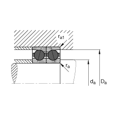 主軸軸承 HCB7015-E-T-P4S, 調(diào)節(jié)，成對或單元安裝，接觸角 α = 25°，陶瓷球，限制公差