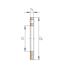 推力墊圈 EGW38-E40, 推力墊圈，免維護(hù)，帶鋼襯