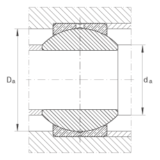 關(guān)節(jié)軸承 GE16-PB, 根據(jù) DIN ISO 12 240-1 標準，尺寸系列 K，需維護