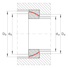 角接觸關(guān)節(jié)軸承 GE40-SW, 根據(jù) DIN ISO 12 240-2 標(biāo)準(zhǔn)，免維護