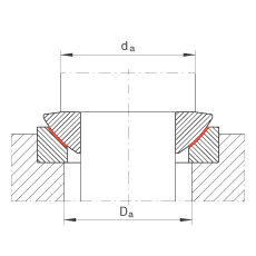 推力關(guān)節(jié)軸承 GE80-AW, 根據(jù) DIN ISO 12 240-3 標(biāo)準，免維護